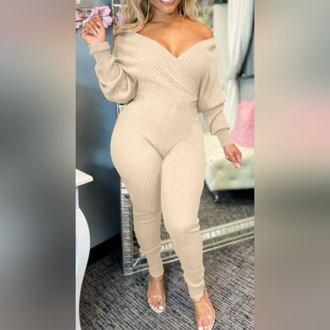 Nwt Off The Shoulder Solid Jumpsuit
